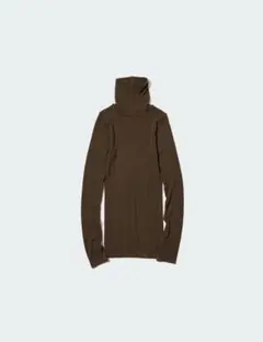 【美品】UNIQLO／極暖ヒートテックシームレスリブタートルネックT