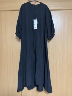新品AZULbymoussyシンプルシャツワンピース 黒のサムネイル