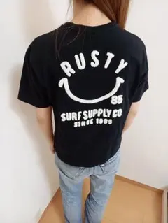 ♡RUSTY Tシャツ ブラック サガラ刺繍♡のサムネイル