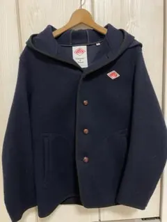 DANTONウールモッサシングルフードジャケット　38サイズ　ネイビー