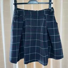 RAY CASSIN グレー地のチェック柄ミニスカート