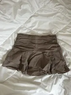 ZARA ブラウンチェック スカート XS