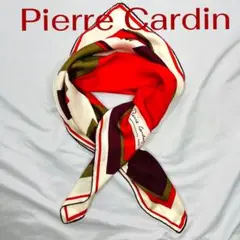 Pierre Cardin 幾何学模様 シルクスカーフ　ビンテージ