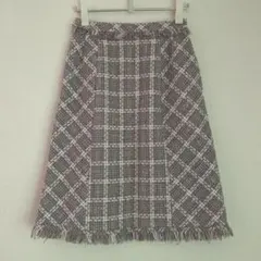 René ツイード チェック柄 スカート 36