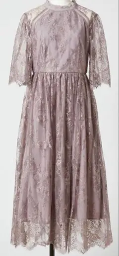 Rewde ルゥデ　レースドレス グレージュ