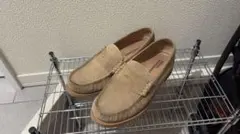 REGAL ベージュ スエード ローファー