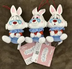 ふしぎの国のアリス　むにゃすやマスコット　３種類セット　ディズニー　白うさぎ