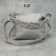 美品 ear PAPILLONNER 2way レザー ショルダーバッグ グレー
