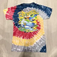 BREW THRU タイダイ Tシャツ バックプリント キャラクター イラスト