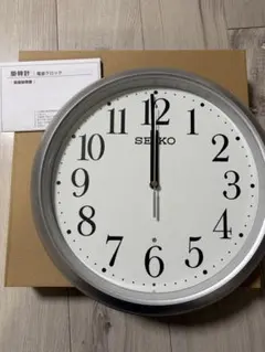 SEIKO 電波掛時計 シルバー シンプル
