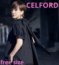 CELFORD スカラップ切替バックリボンブラウスのサムネイル