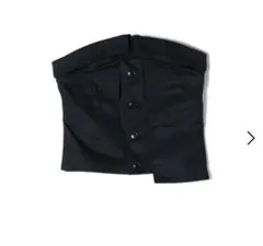【HYKE(ハイク)】 TC WORK STRAPLESS TOP ブラックのサムネイル