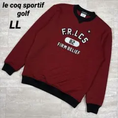 【ルコックゴルフ】ブルゾン　ジャケット　キルティング　エンジ色　LL メンズ