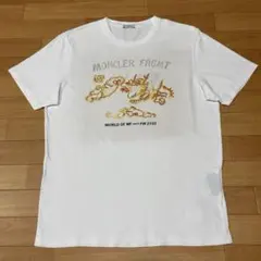 極美品〕モンクレール フラグメント Lホワイト Tシャツ 国内正規品 