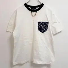 良品】ヴィトン Tシャツ デニム モノグラム チェーン 白 - メルカリ