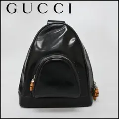 a863 GUCCI【グッチ】 ボディバッグ エナメル バンブー ワンショルダー