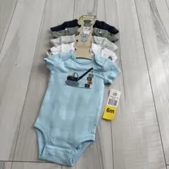 新品 Pekkle 肌着 5点セット 6ヶ月 ロンパース 半袖 インナー