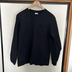Champion 長袖ポケットTシャツ ブラックLサイズ