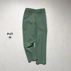 PLST リネンブレンドスティックパンツ　グリーン M⚪︎1206010