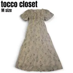 トッコクローゼット 花柄バックレースアップワンピース ピンク M フェミニン