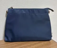 ナイロン製クラッチバッグ/サコッシュ　ネイビー