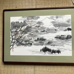 横山大観 「霊峰富士」複製絵画 高級軸装 G2 - メルカリ
