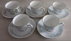 ノリタケレースウッドゴールドカップ・ソーサー 5客セット