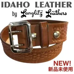 【新品未使用】アイダホレザー　タン　ダブルピンバックル　45mm 30インチ