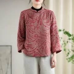 ブラウス レディース I レトロ＆ゆったり プリント フリー トップス アウター