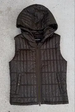 【平成初期】ファー付 中綿ベスト ブラウン y2k グランジ ストリート 渋カジ