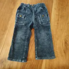 ダークグレー コーデュロイパンツ