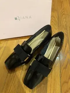 DIANA ダイアナ ローファー ヒール 革靴 エナメル リボン 箱付き