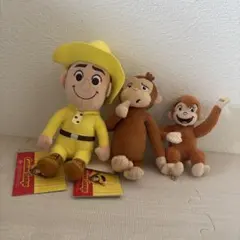 Curious George ぬいぐるみ 3体セット