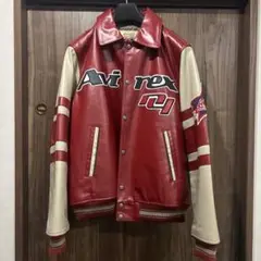 超希少✨️90s アヴィレックス ゴーラーズ レザー ジャケット 牛革 S AVIREX スタジャン 90's GOALERS VARSITY JACKET / ナイティーズ
