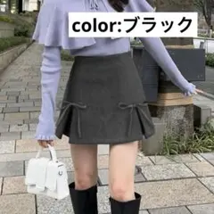 インパン裏地付きリボンプリーツミニスカート[gn195] GRL グレイル