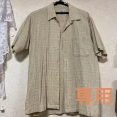 美品　SIMPLE LIFE チェック柄 半袖シャツ Lサイズ