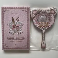 フラワーノーズ　スウィーティーベア　コレクション　ハンドミラー　ピンク