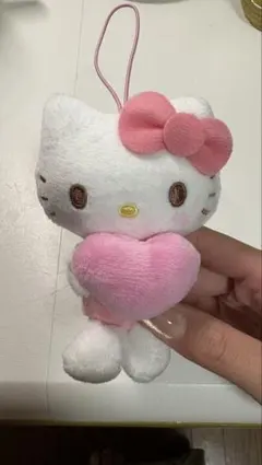 ハローキティ ぬいぐるみ マスコット ハート