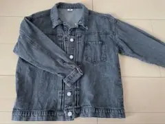 キッズ　デニムジャケット ブラック 140センチ