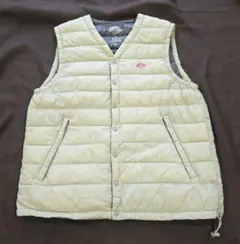 美品 ダントン DANTON◆インナーダウンベスト アイボリー 36 Vネック