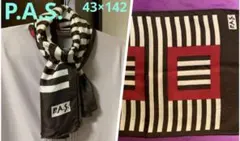 P.A.S. ロングスカーフ、ストライプ柄ヴィンテージ訳あり目玉商品〜11/15
