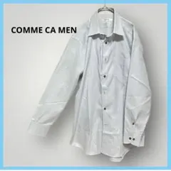 【美品✨】COMME CA MEN シャツ サックスブルー LL 市松柄高級感