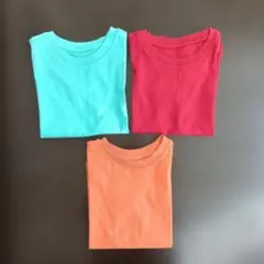 【ユニクロ】キッズ 半袖Tシャツ 3枚セット 無地 110cmのサムネイル