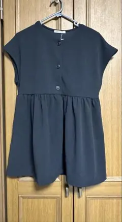 mir... x koko 黒 フレアトップス Lサイズ しまむら ベスト ジレ