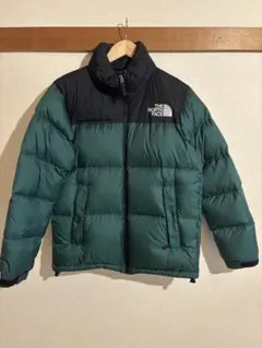 THE NORTH FACE ダウンジャケット グリーン ブラック M ヌプシ