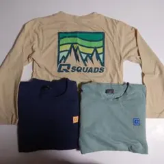 長袖カットソー 3枚セット (ベージュ・ネイビー・グリーン)