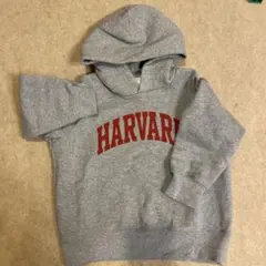 GU HARVARDロゴ フード付きパーカー グレー