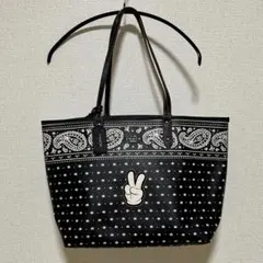 COACH ディズニー リバーシブルトートバッグ ペイズリー柄 F59376