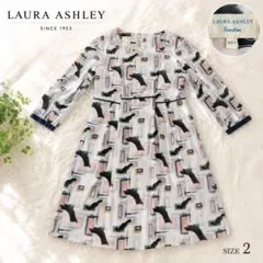 Laura Ashley London ワンピース 総柄　7分袖　サイズMのサムネイル