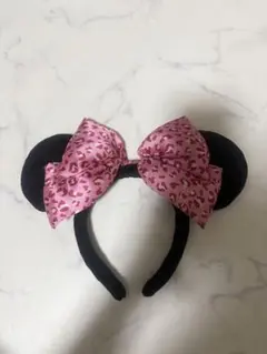ディズニー カチューシャ ピンク ヒョウ柄